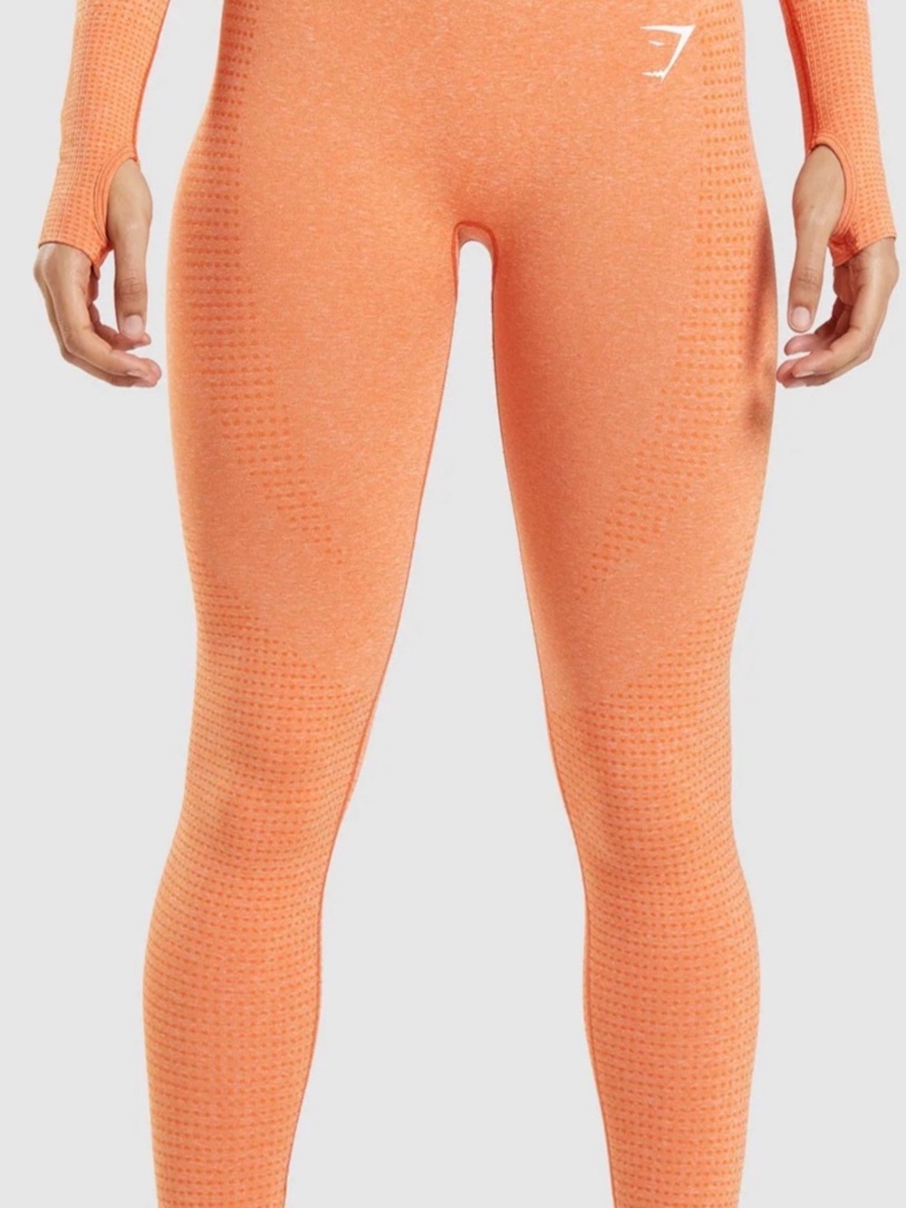 Gymshark Seamless High-Waist Leggings in Coral Orange